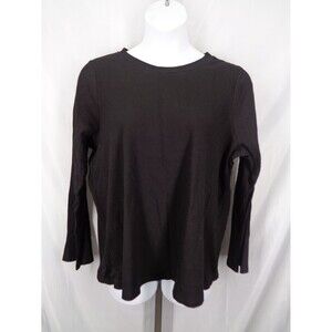 ModCloth Black Ribbed Flare Sleeve Top Plus Size 3X New
